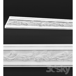 Decorative plaster - cornice ornamented 