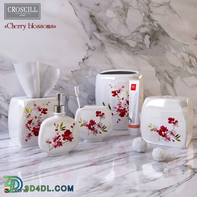 Bathroom accessories - Decorative set of bathroom of Cherry Blossoms Croscill Living