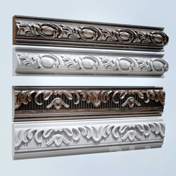 Decorative plaster - Set stucco moldings. 