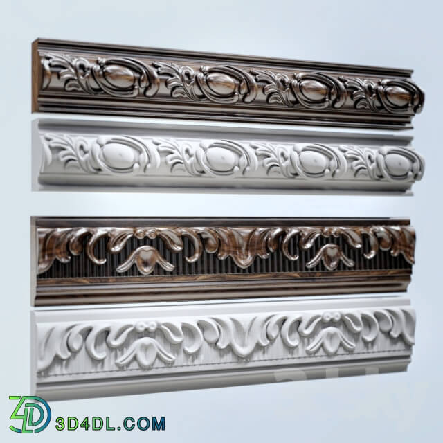 Decorative plaster - Set stucco moldings.