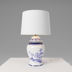 Table lamp - BLUE PORCELAIN TABLE LAMP 