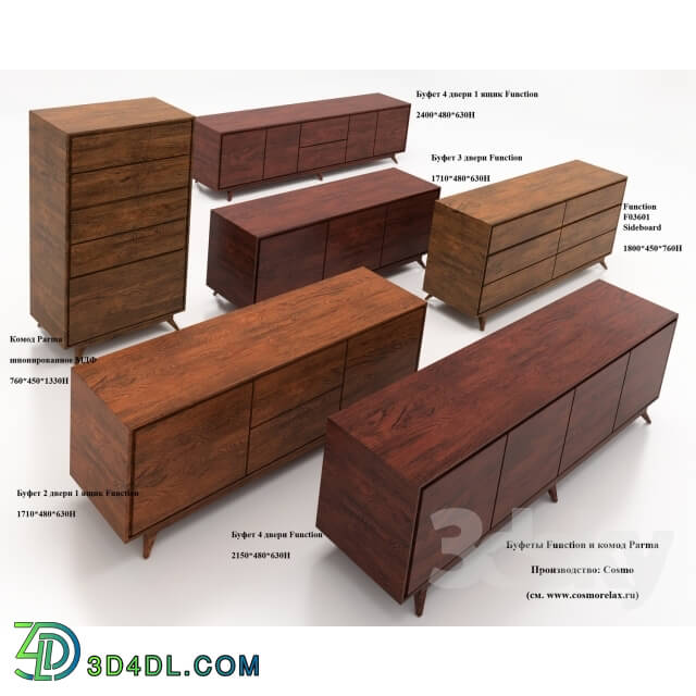 Sideboard _ Chest of drawer - Cupboards and drawers Function Parma