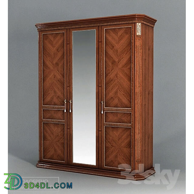 Wardrobe _ Display cabinets - Wardrobe 3-door Bristol _with mirror