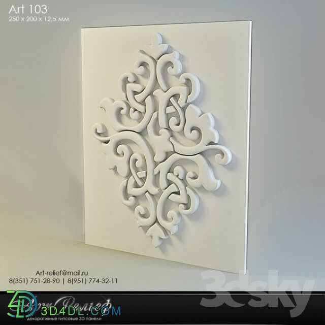 3D panel - 3d plaster panel from Art Relief