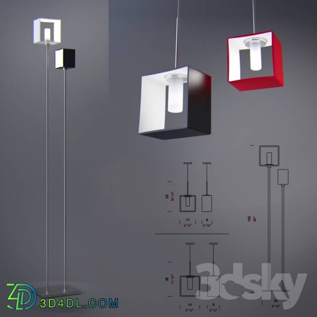 Ceiling light - PANZERI Domino_ light kit