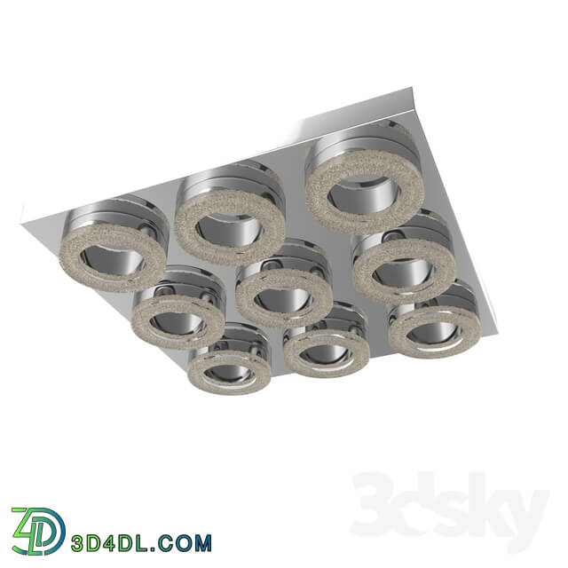 Spot light - 95665 LED wall-ceiling lamp FRADELO_ 9x4W _LED__ 440x440_ steel_ chrome _ plastic