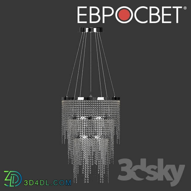 Ceiling light - OM LED chandelier with crystal Euro-light 90050_3