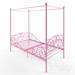 Bed - Zoomie Kids Brandon Twin Canopy Bed 