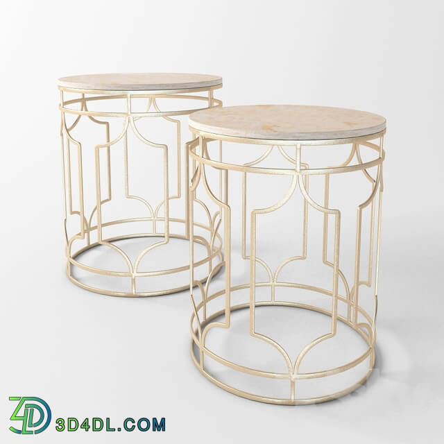 Table - Set of coffee marble tables with gold frame ZARA HOME