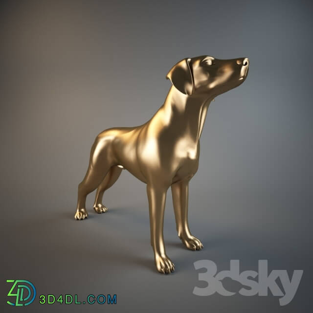 Sculpture - Gold Dog