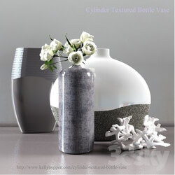 Decorative set - Cylinder Textured Bottle Vase 