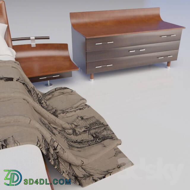 Bed - Bedroom Set leather