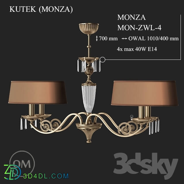 Ceiling light - KUTEK _MONZA_ MON-ZWL-4