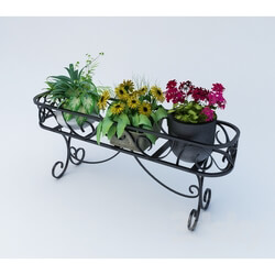 Other decorative objects - Forged stand for flowers 