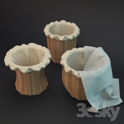 Other decorative objects - Rattan Basket with bag 