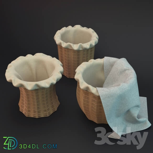 Other decorative objects - Rattan Basket with bag