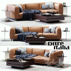 Sofa - DITRE ITALIA St. Germain Leather Sofa 