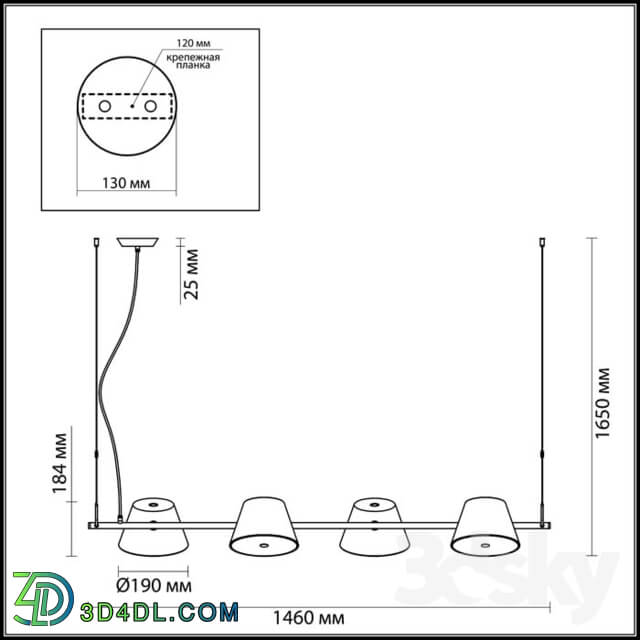 Ceiling light - Suspension ODEON LIGHT 3991 _ 4A CHARLIE