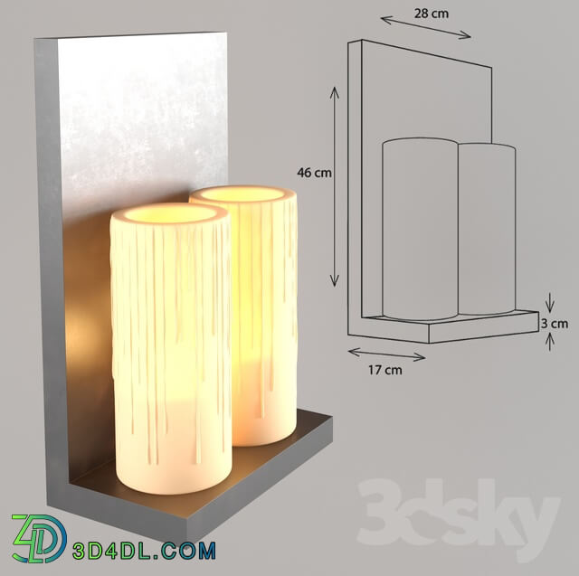 Wall light - Authentage - Bellefeu Wall Candle