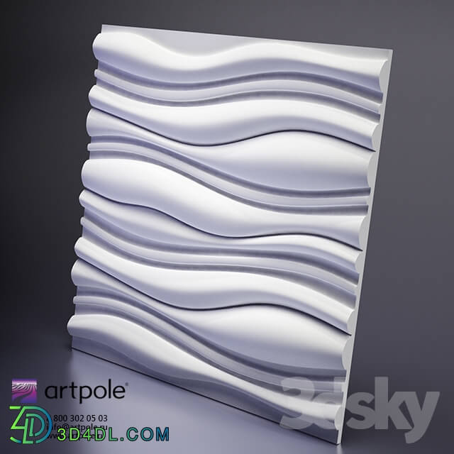 3D panel - Plaster Force 3d panel from Artpole