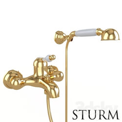 Faucet - Bath mixer _ shower STURM Emilia single lever_ gold color 