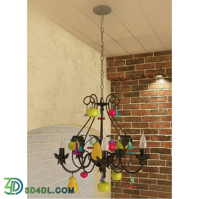 Ceiling light - chandelier with decor