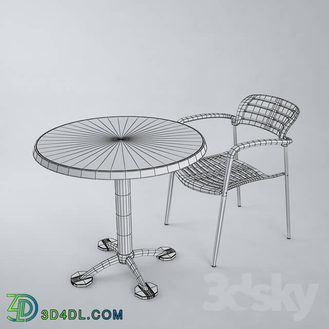 Table _ Chair - Toledo Stacking Chair and Pensi Table