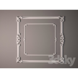 Decorative plaster - Carved photo frame 