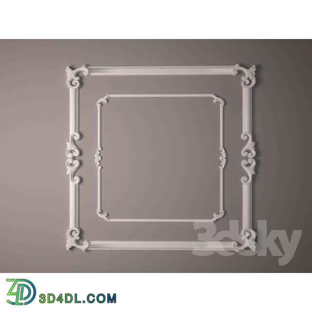 Decorative plaster - Carved photo frame