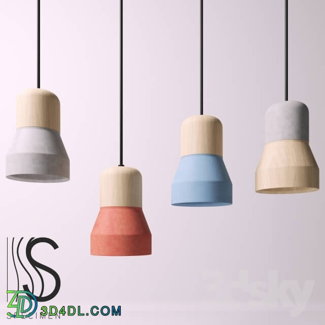 Ceiling light - Cement Wood Lamp