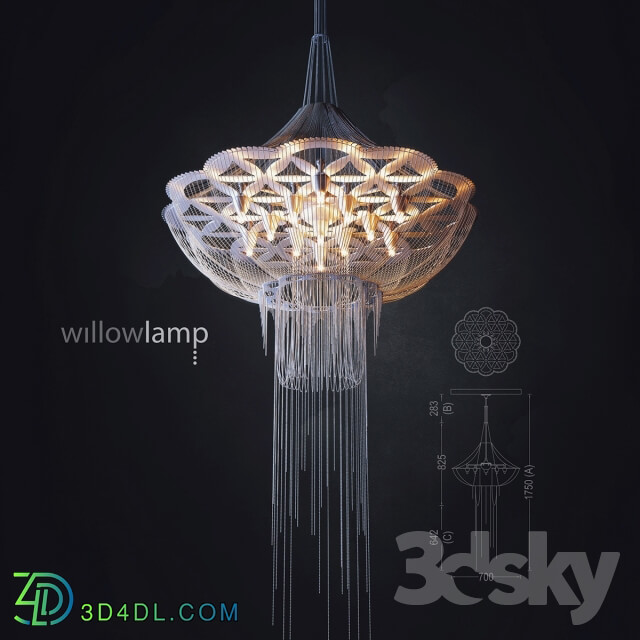 Ceiling light - WILLOWLAMP - FLOWER OF LIFE