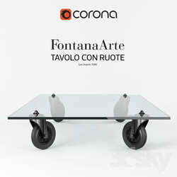Table - FontanaArte - Tavolo con Ruote 