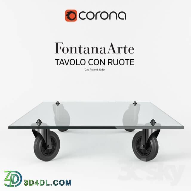 Table - FontanaArte - Tavolo con Ruote