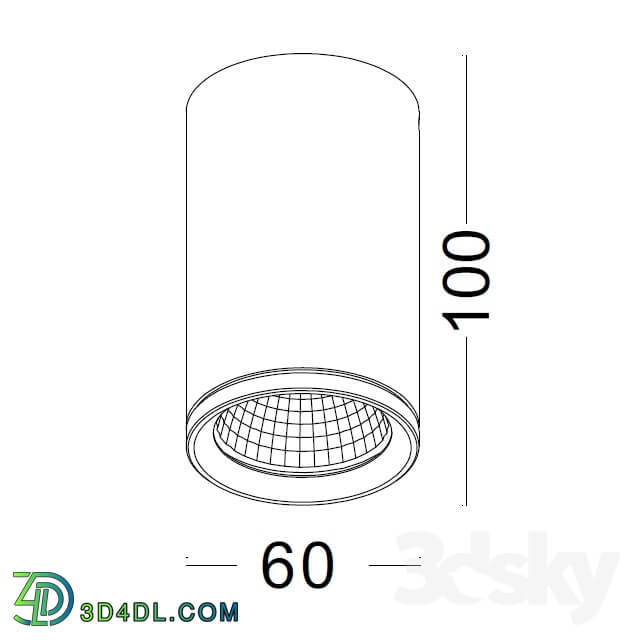 Spot light - Surface mounted LED luminaire LPL 049