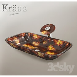 Wash basin - Kraus Autumn Glass Rectangular 