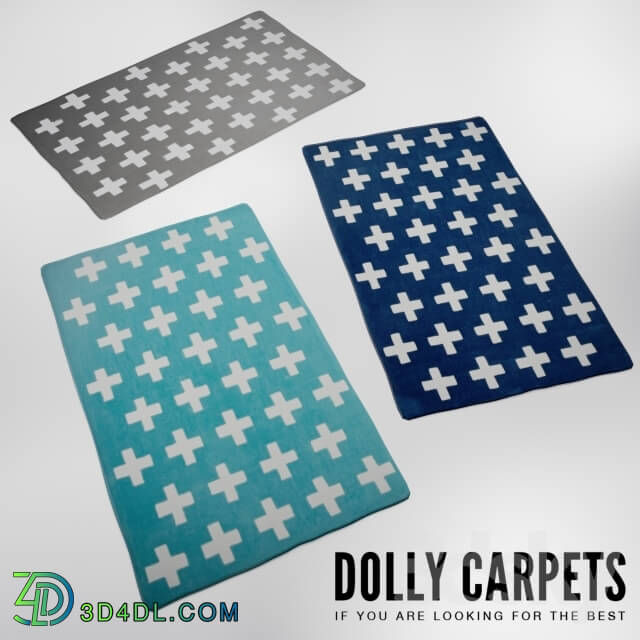 Carpets - Carpets DOLLY CARPETS Cross turqoise