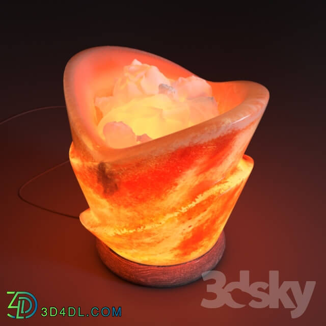 Table lamp - Salt lamp with crystals Pot