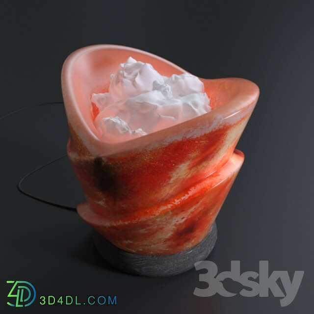 Table lamp - Salt lamp with crystals Pot