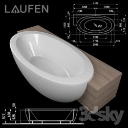 Bathtub - Laufen _ ILBAGNOALESSI ONE _ 2400 Bench Bathtub 