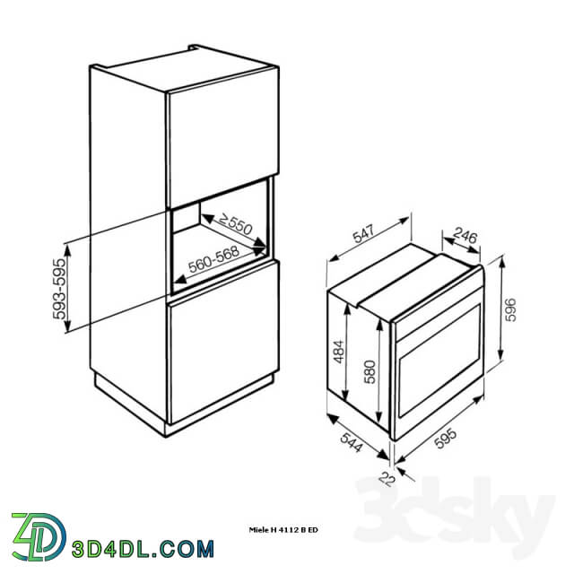 Household appliance - Oven Miele H 4112 B ED