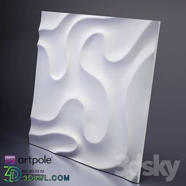 3D panel - Plaster 3d panel Fog from Artpole