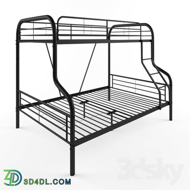 Bed - Zoomie Kids Tara Twin Over Full Slat Bunk Bed