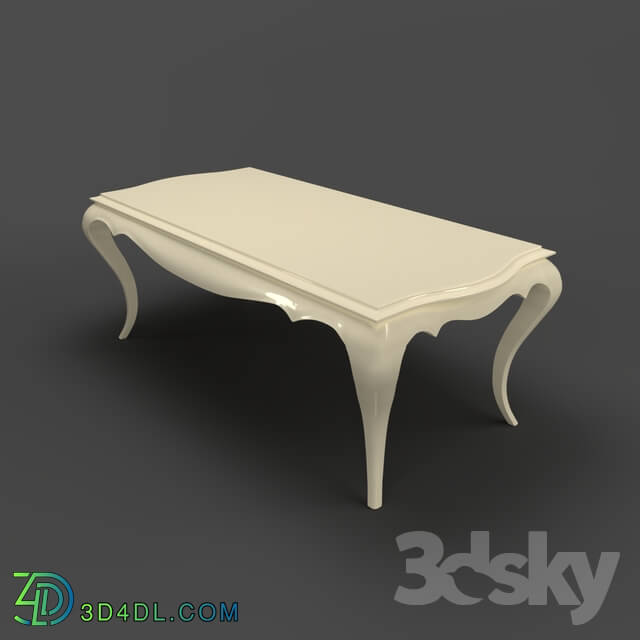 Table - OM Dining table Fratelli Barri ROMA in finishing sparkling pearl varnish_ FB.DT.RM.97