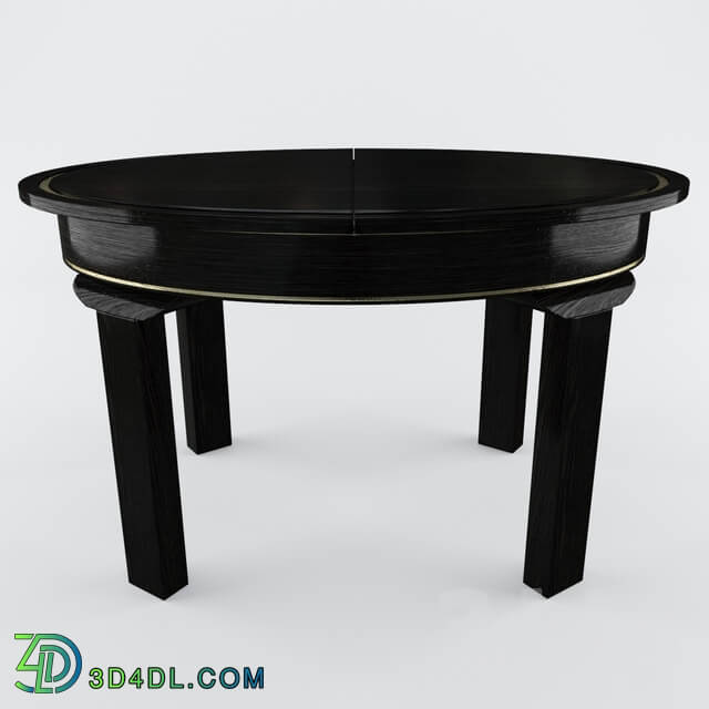 Table - Dark Wood Oval Dining Table