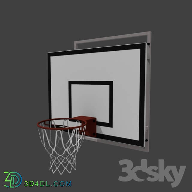 Sports - Basketball backboard with basket