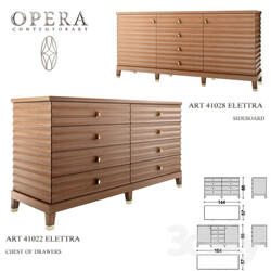 Sideboard _ Chest of drawer - Opera Contemporary set - Elettra Sideboard and Chest of drawers 