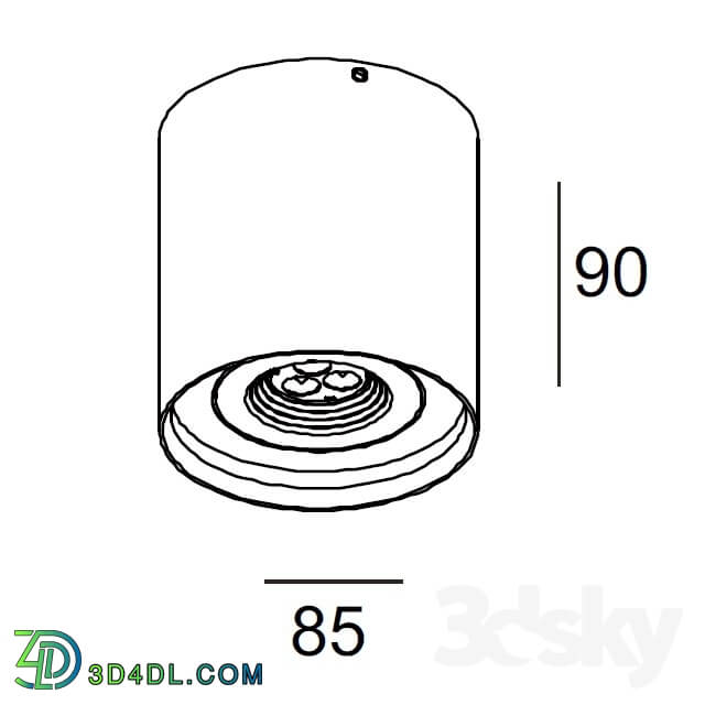 Spot light - Surface mounted LED luminaire LPL 054