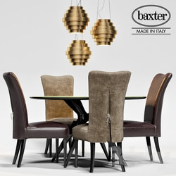 Table _ Chair - Baxter table LIQUID LUNCH_ LEVANTE chair_ lamp GUGGIE 