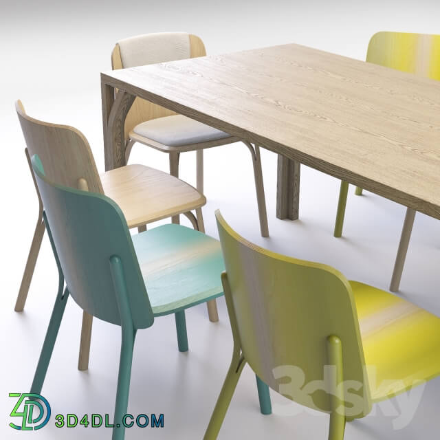 Table _ Chair - Ton Split chair _amp_ Bloom table 2