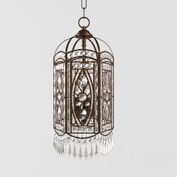 Ceiling light - Antique Gold with Crystal 18 _quot_High Foyer Pendant Chandelier 